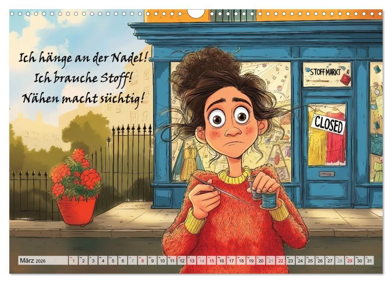 Bild: 9783516654806 | Fröhlich eingefädelt (Wandkalender 2026 DIN A3 quer), CALVENDO...