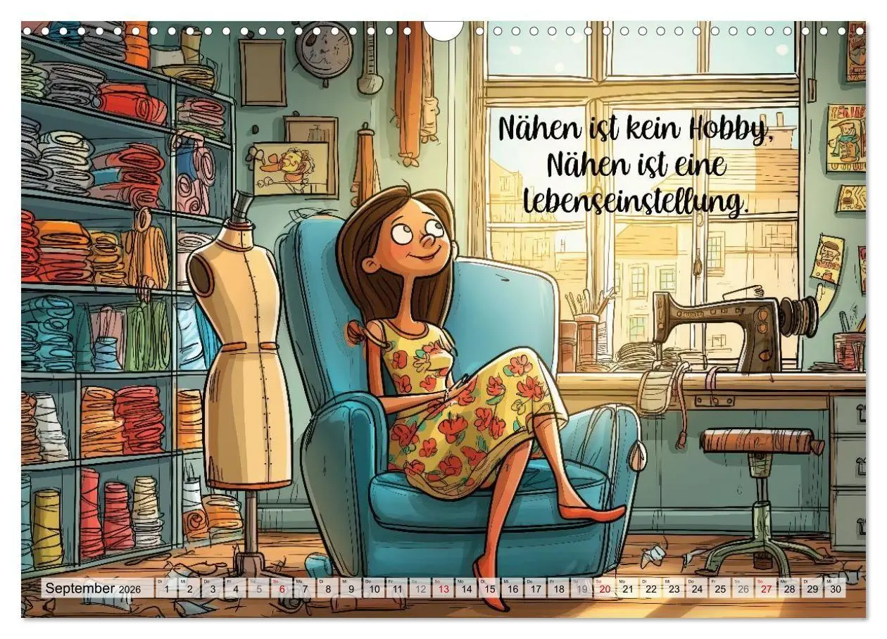 Bild: 9783516654806 | Fröhlich eingefädelt (Wandkalender 2026 DIN A3 quer), CALVENDO...