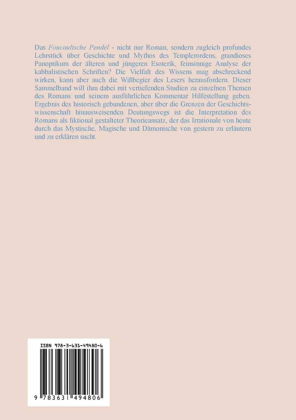 Rückseite: 9783631494806 | Welt als Rätsel und Geheimnis? | Beate Wunsch (u. a.) | Taschenbuch