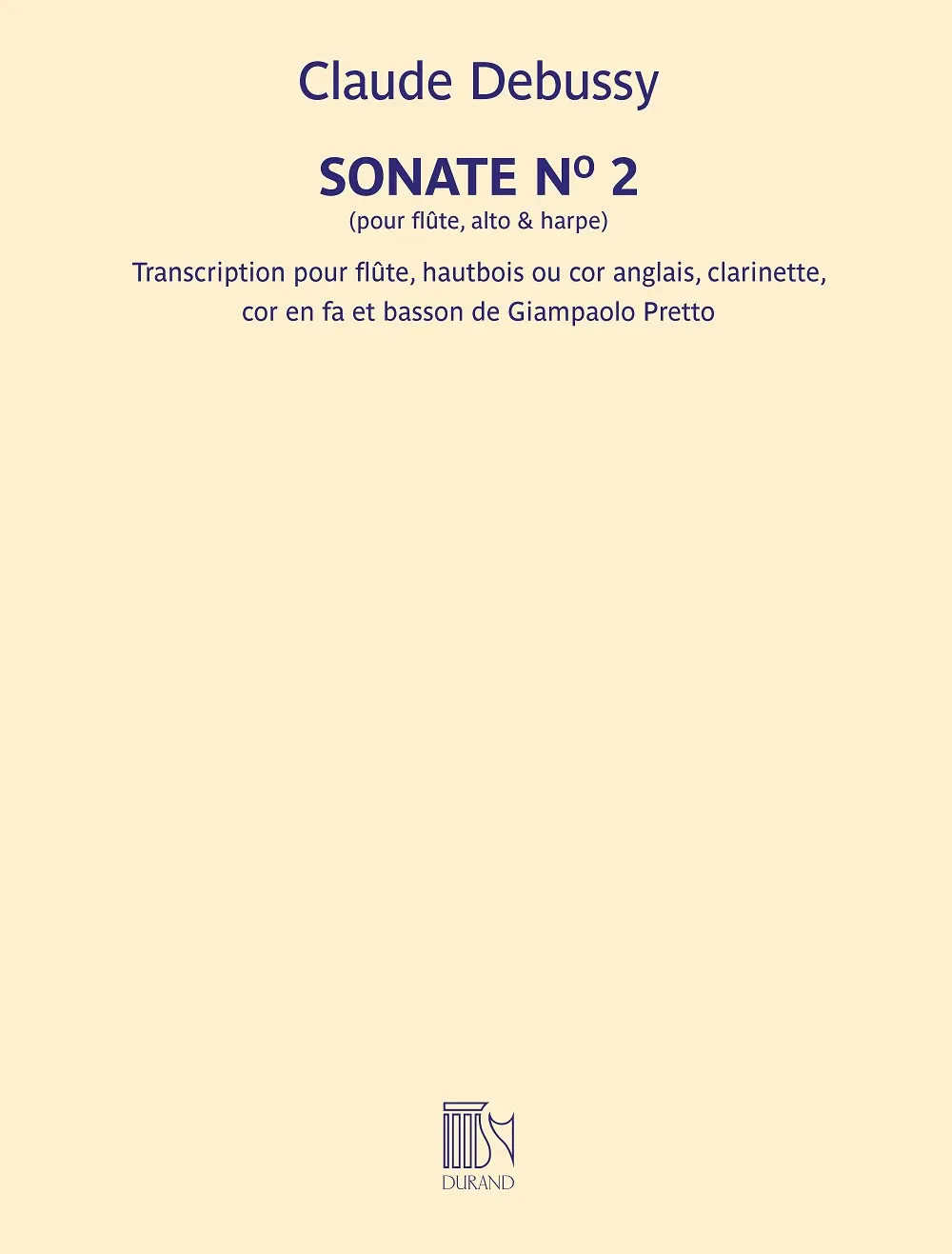 Cover: 9790044094806 | Sonate no.2 pour flûte, alto et harpe pour flûte, hautbois (cor...