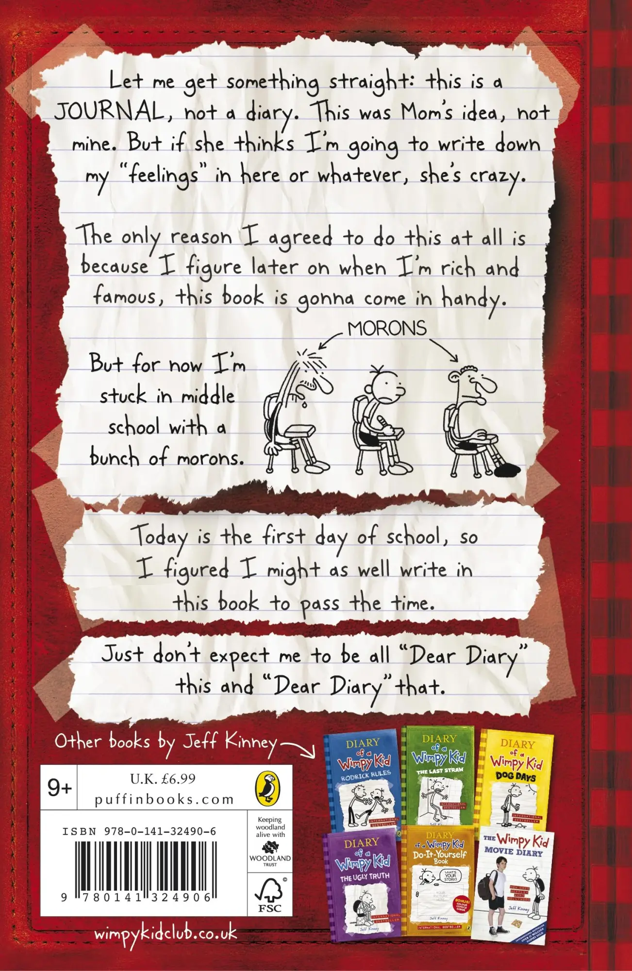 Rückseite: 9780141324906 | Diary of a Wimpy Kid 01 | Jeff Kinney | Taschenbuch | 218 S. | 2008