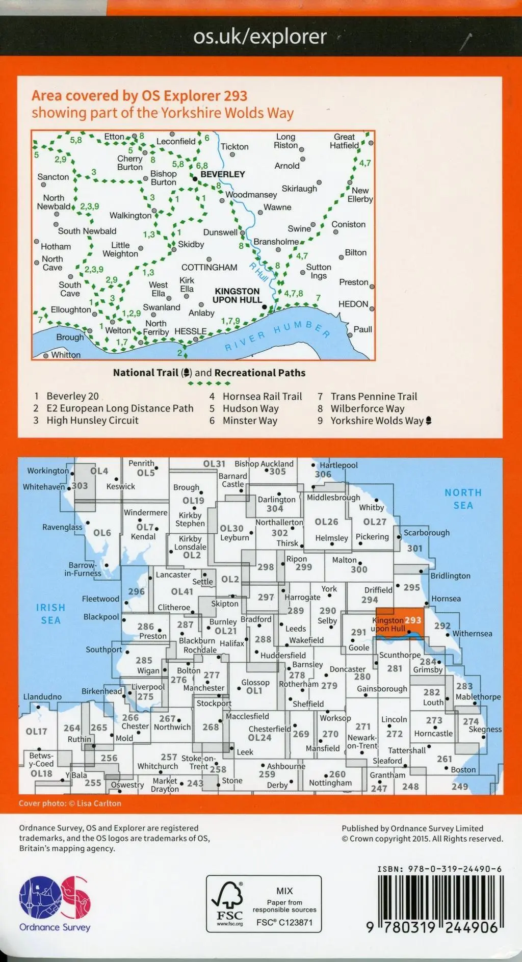 Bild: 9780319244906 | Kingston-Upon-Hull and Beverley | Ordnance Survey | (Land-)Karte