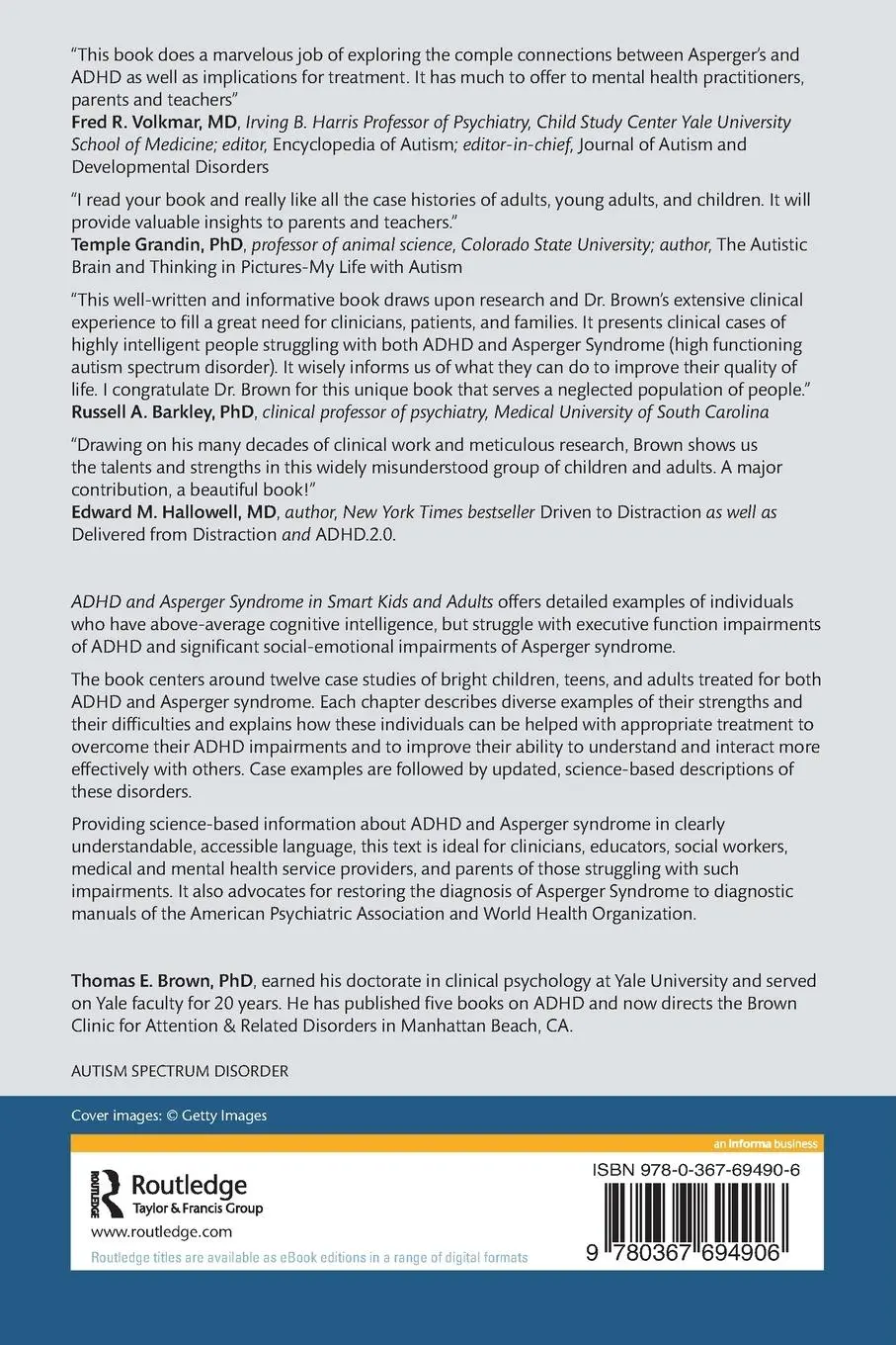 Rückseite: 9780367694906 | ADHD and Asperger Syndrome in Smart Kids and Adults | Thomas E. Brown