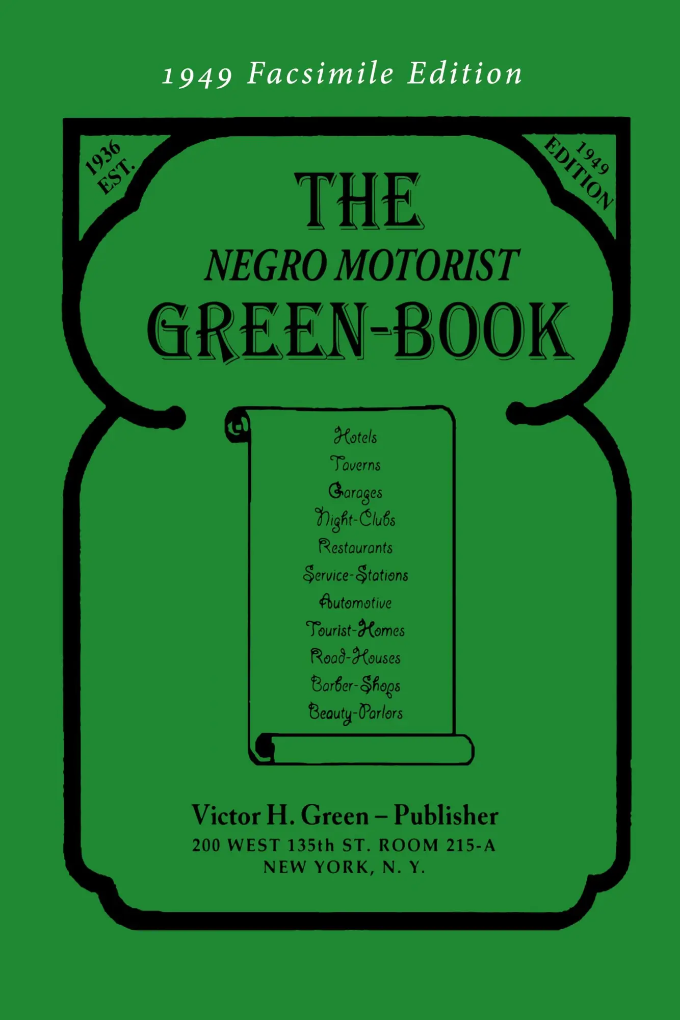 Cover: 9781684224906 | The Negro Motorist Green-Book | 1949 Facsimile Edition | Green | Buch