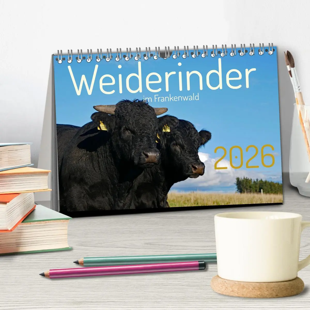 Bild: 9783457554906 | Weiderinder im Frankenwald (Tischkalender 2026 DIN A5 quer),...