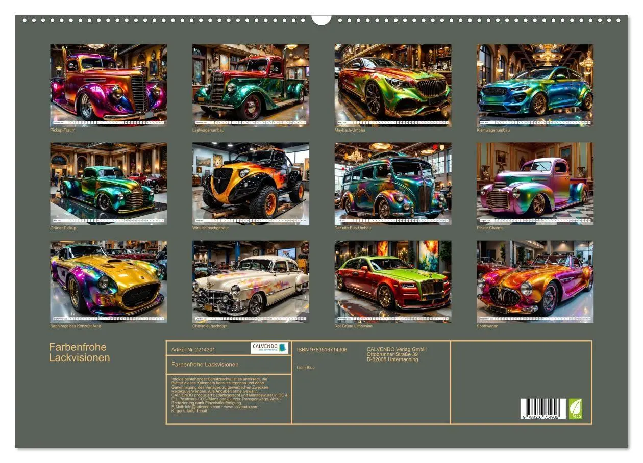 Bild: 9783516714906 | Farbenfrohe Lackvisionen (Wandkalender 2026 DIN A2 quer), CALVENDO...
