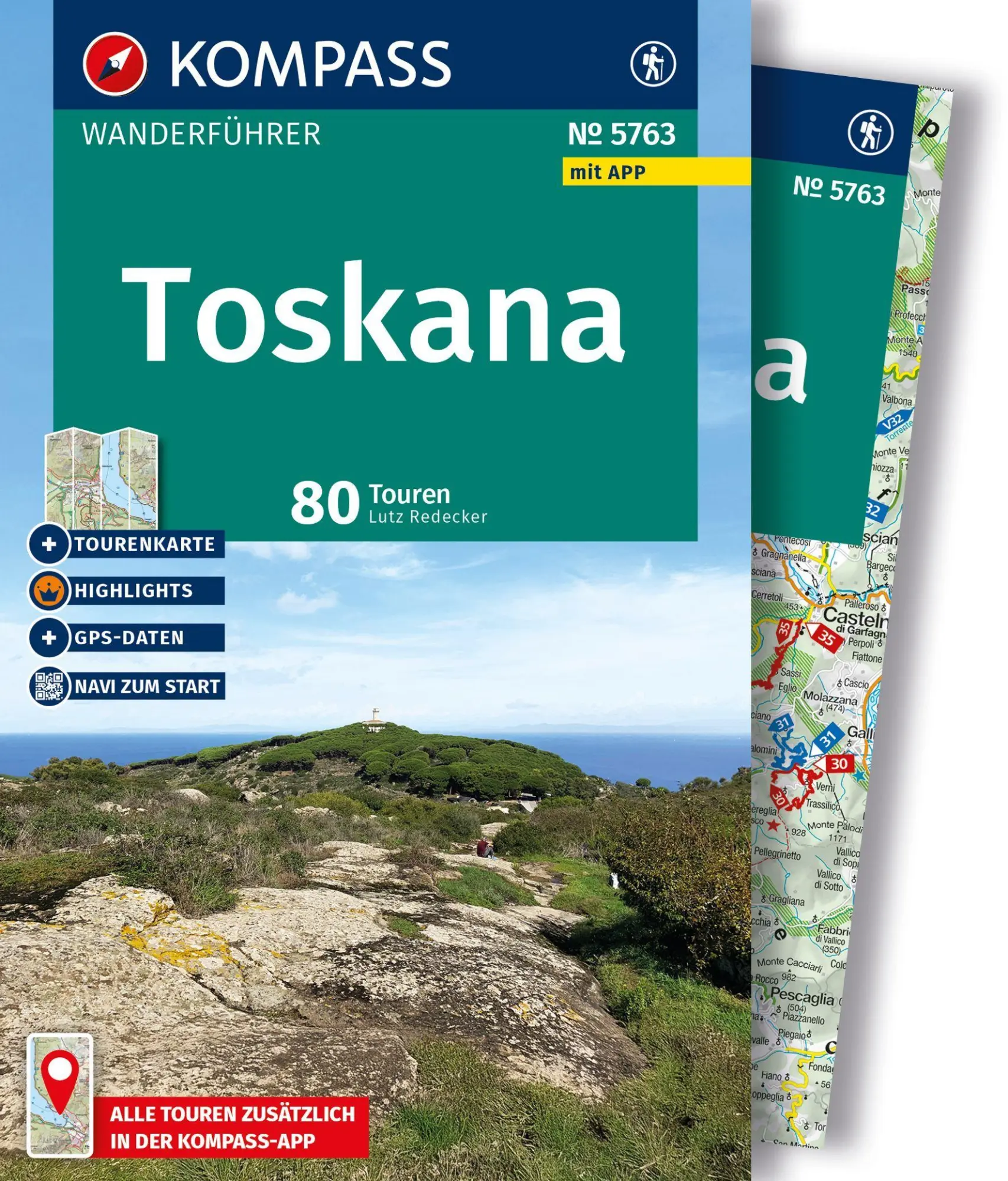 Cover: 9783991544906 | KOMPASS Wanderführer Toskana, 80 Touren mit Extra-Tourenkarte | Buch