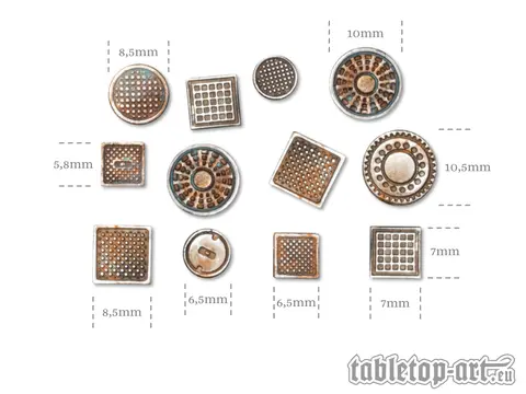 Cover: 704270725006 | Manhole Covers - Set 1 (12) | Tabletop-Art | EAN 704270725006