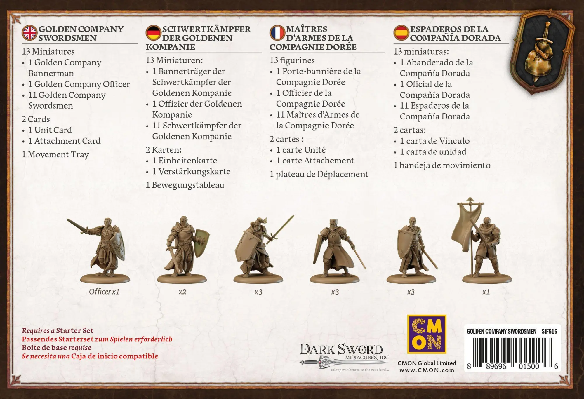 Bild: 889696015006 | A Song of Ice &amp; Fire - Golden Company Swordsmen (Schwertkämpfer der...
