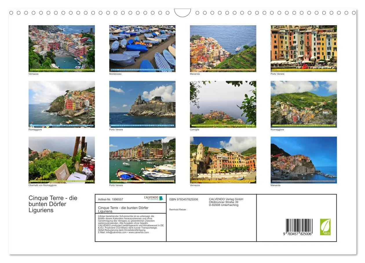Bild: 9783457825006 | Cinque Terre - die bunten Dörfer Liguriens (Wandkalender 2026 DIN...