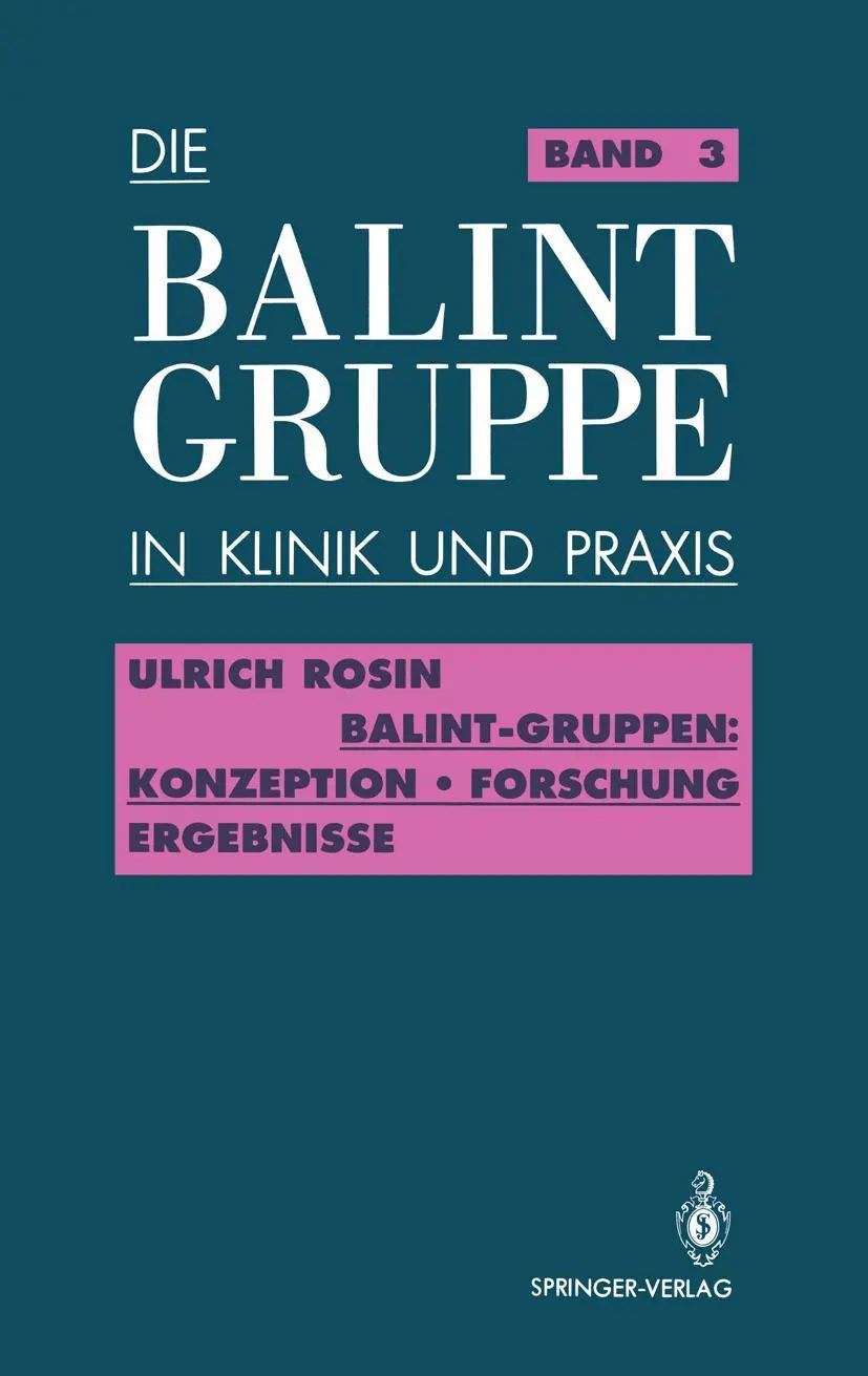 Cover: 9783540505006 | Balint-Gruppen | Konzeption - Forschung - Ergebnisse | Ulrich Rosin