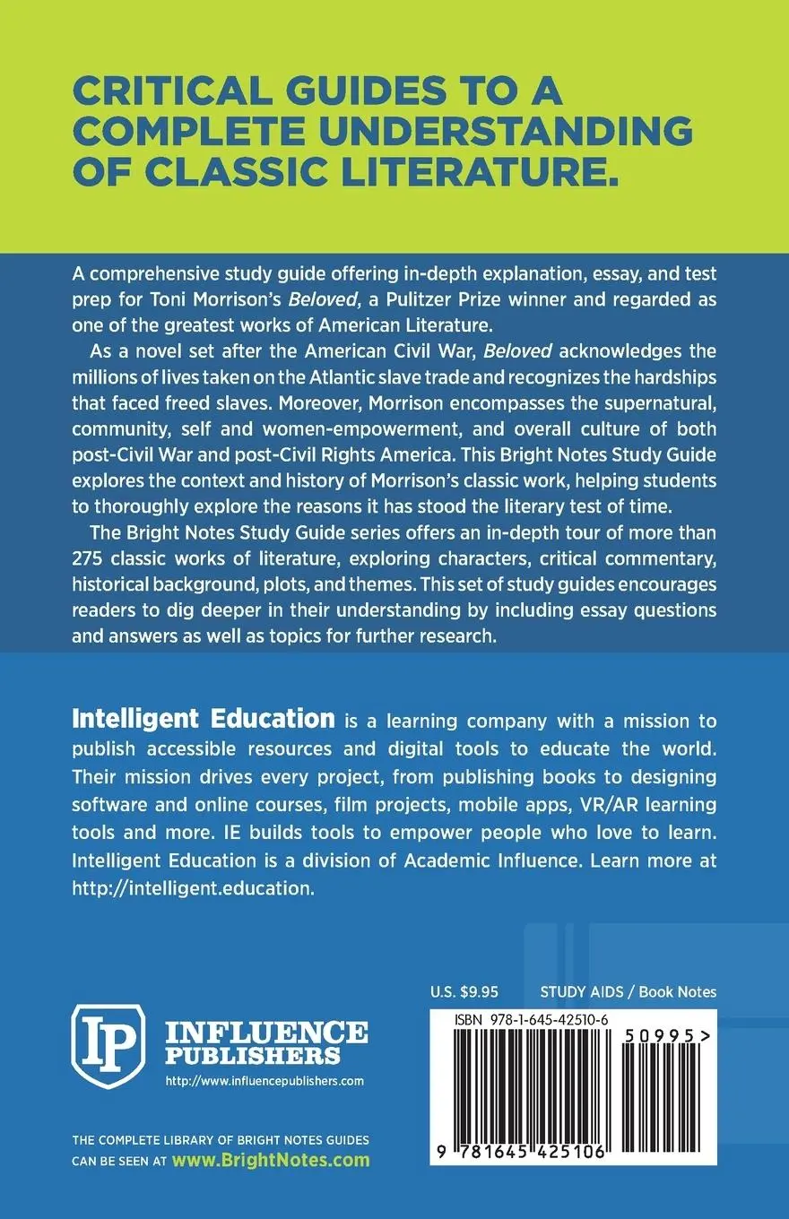 Rückseite: 9781645425106 | Study Guide to Beloved by Toni Morrison | Taschenbuch | Englisch