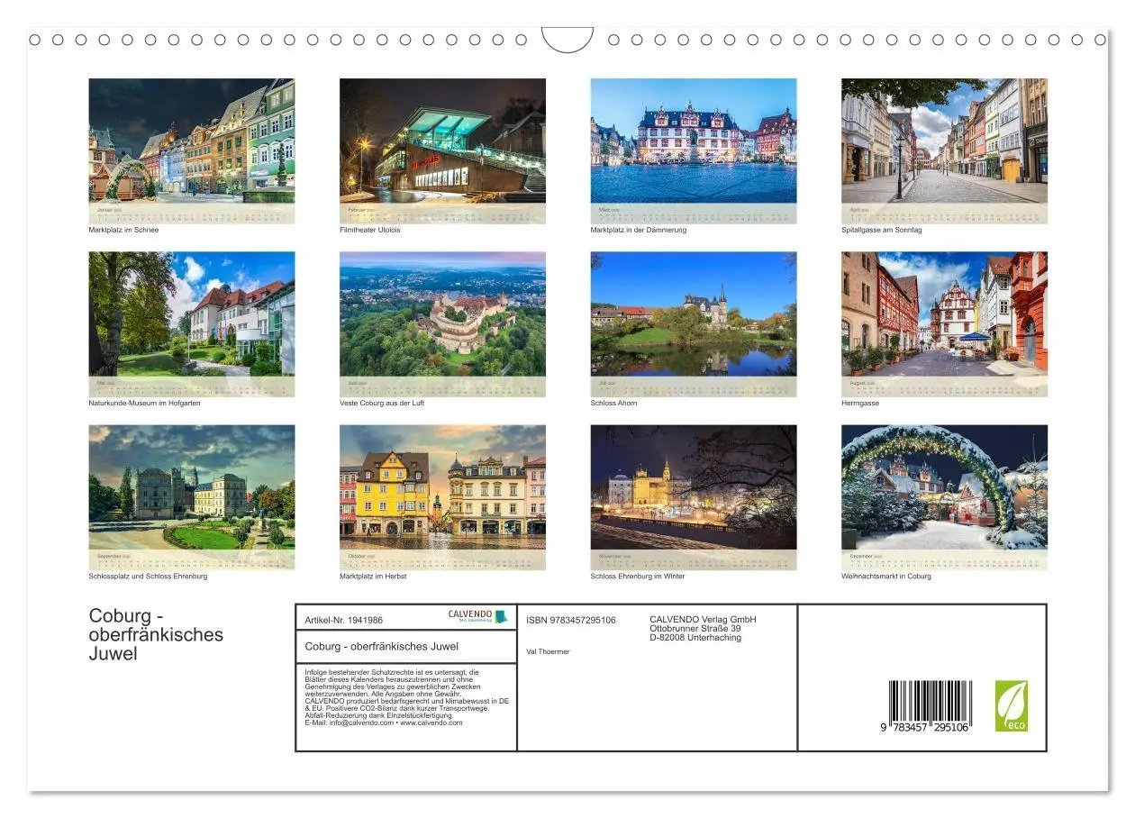 Bild: 9783457295106 | Coburg - oberfränkisches Juwel (Wandkalender 2026 DIN A3 quer),...