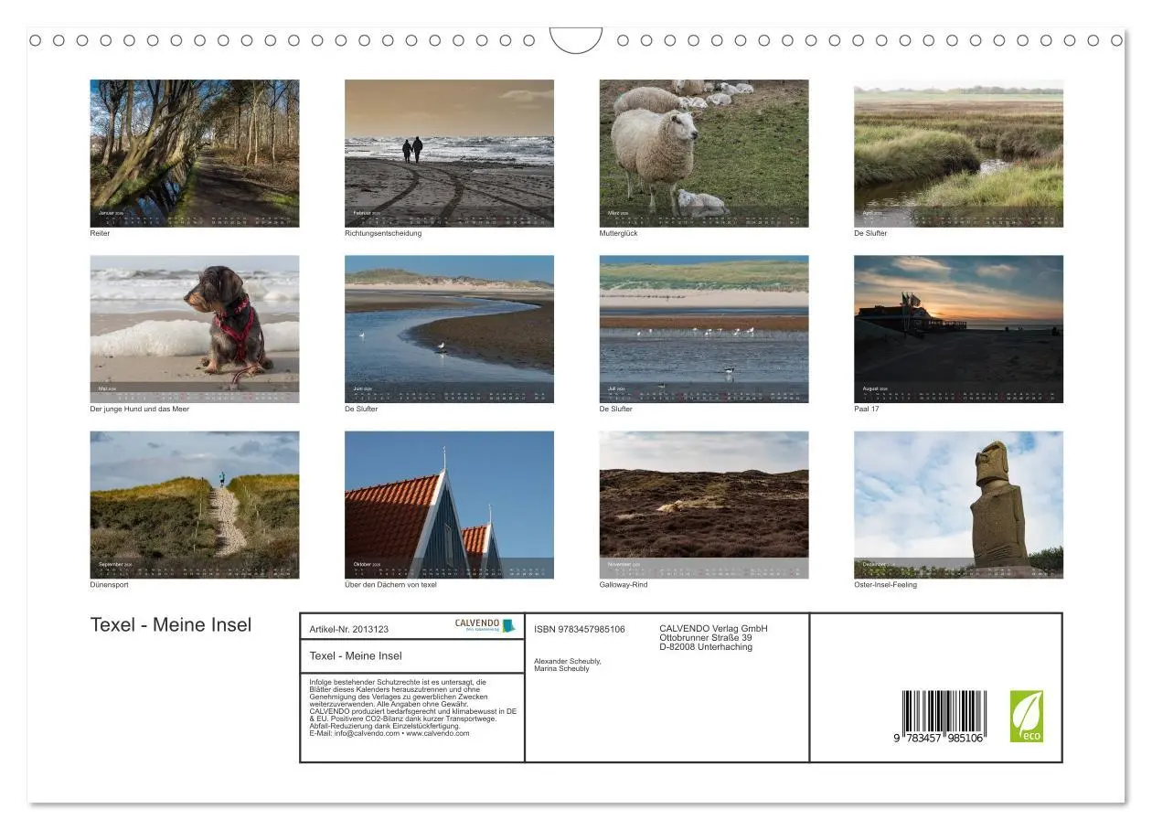 Bild: 9783457985106 | Texel - Meine Insel (Wandkalender 2026 DIN A3 quer), CALVENDO...