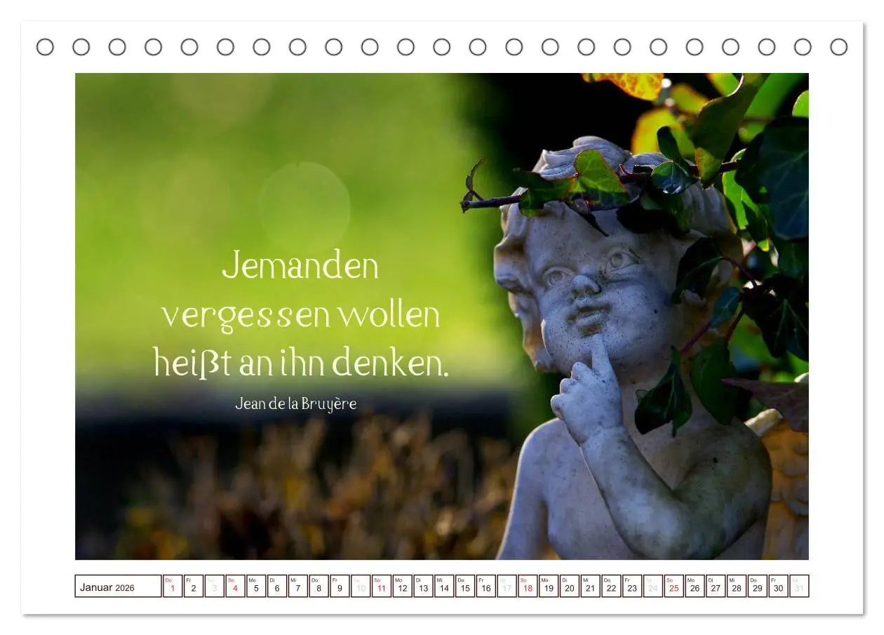 Bild: 9783516145106 | Engel-Kalender mit Zitaten (Tischkalender 2026 DIN A5 quer),...
