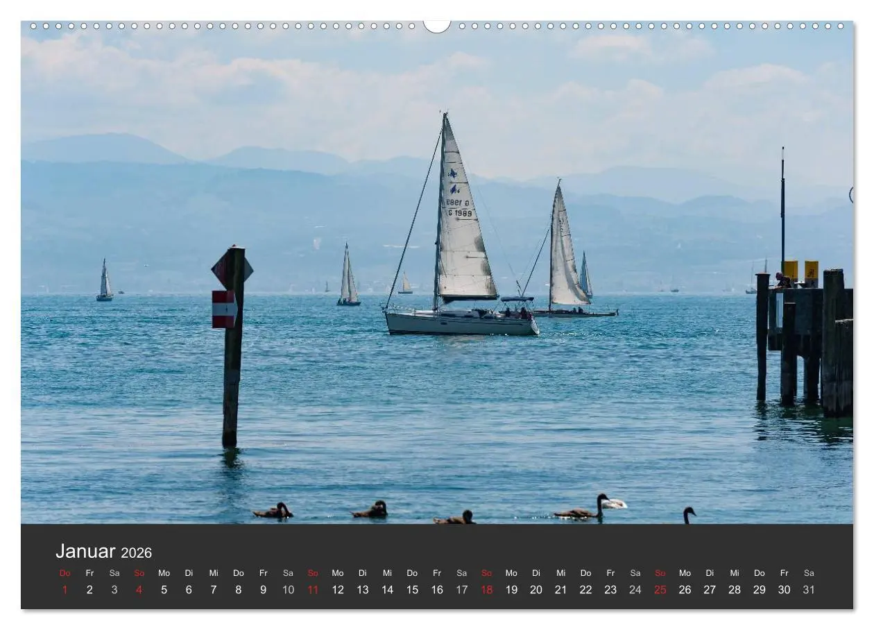 Bild: 9783457975206 | Segelboote auf dem Bodensee (Wandkalender 2026 DIN A2 quer),...