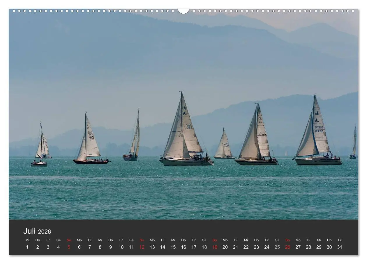 Bild: 9783457975206 | Segelboote auf dem Bodensee (Wandkalender 2026 DIN A2 quer),...