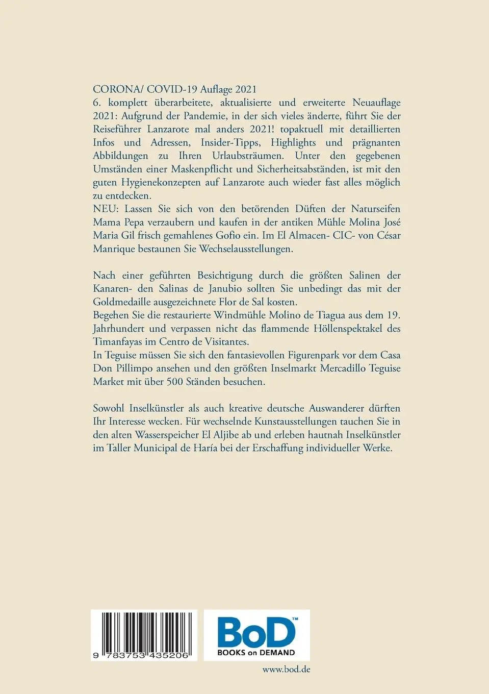 Rückseite: 9783753435206 | Lanzarote ...mal anders! Reiseführer 2021 | Andrea Müller | Buch