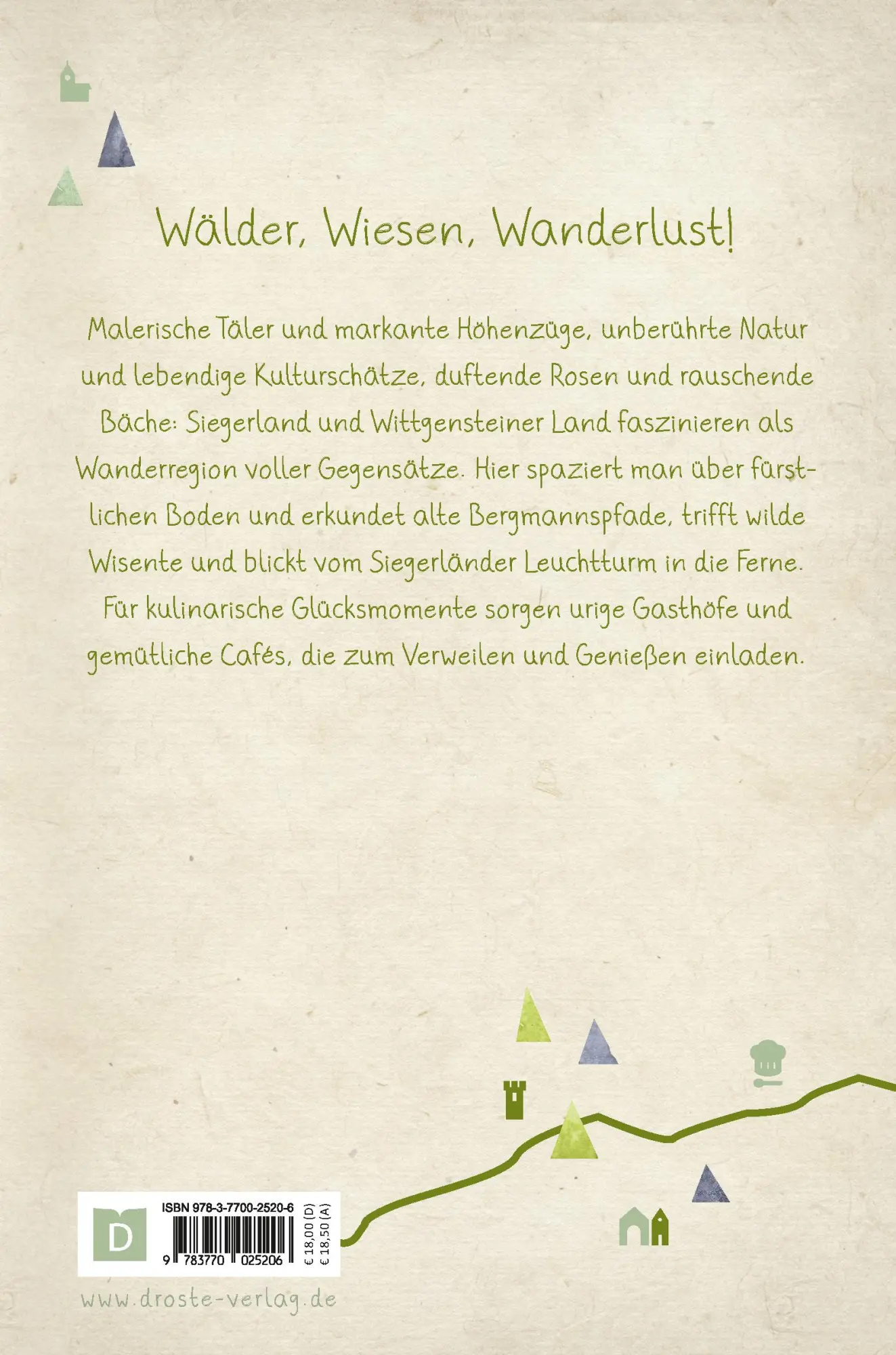 Rückseite: 9783770025206 | Siegerland - Mit Wittgensteiner Land. Wandern für die Seele | Buch