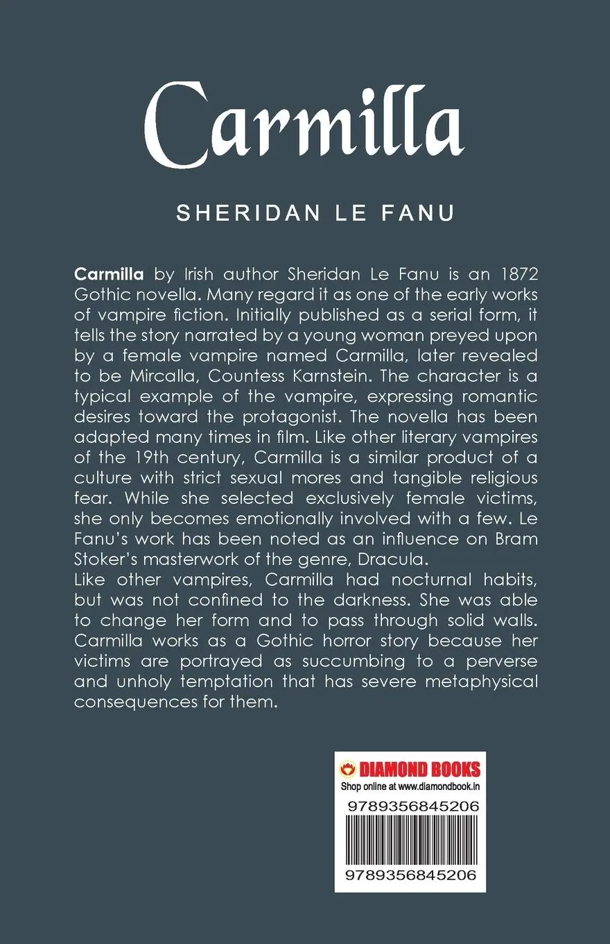 Rückseite: 9789356845206 | Carmilla | Joseph Sheridan Le Fanu | Taschenbuch | Englisch | 2023