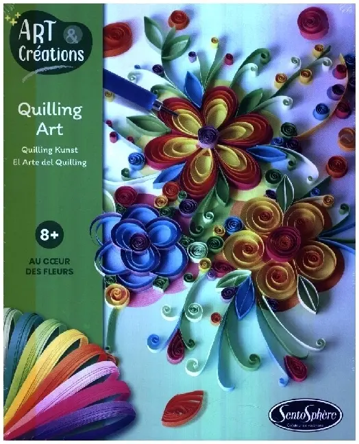 Cover: 3373910205306 | Sentosphere - Quilling'art Blumen | Kit (Bastelset) | Farbstifte