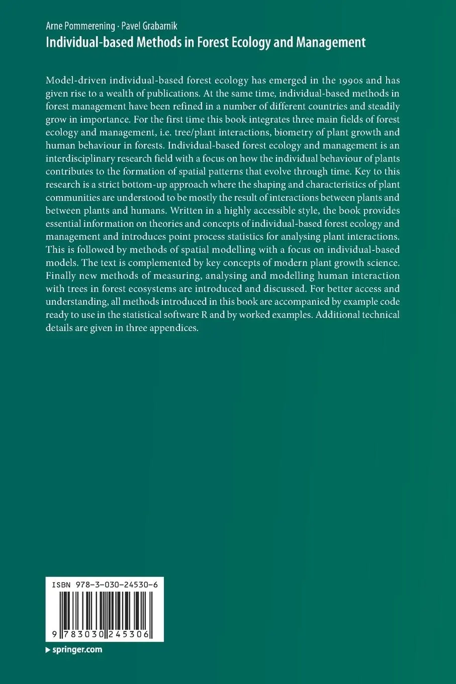 Rückseite: 9783030245306 | Individual-based Methods in Forest Ecology and Management | Buch | xv