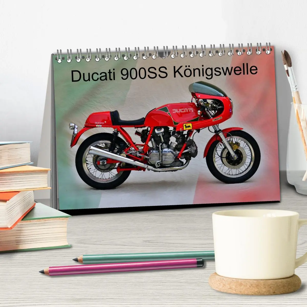 Bild: 9783516125306 | Ducati 900SS Königswelle (Tischkalender 2026 DIN A5 quer), CALVENDO...