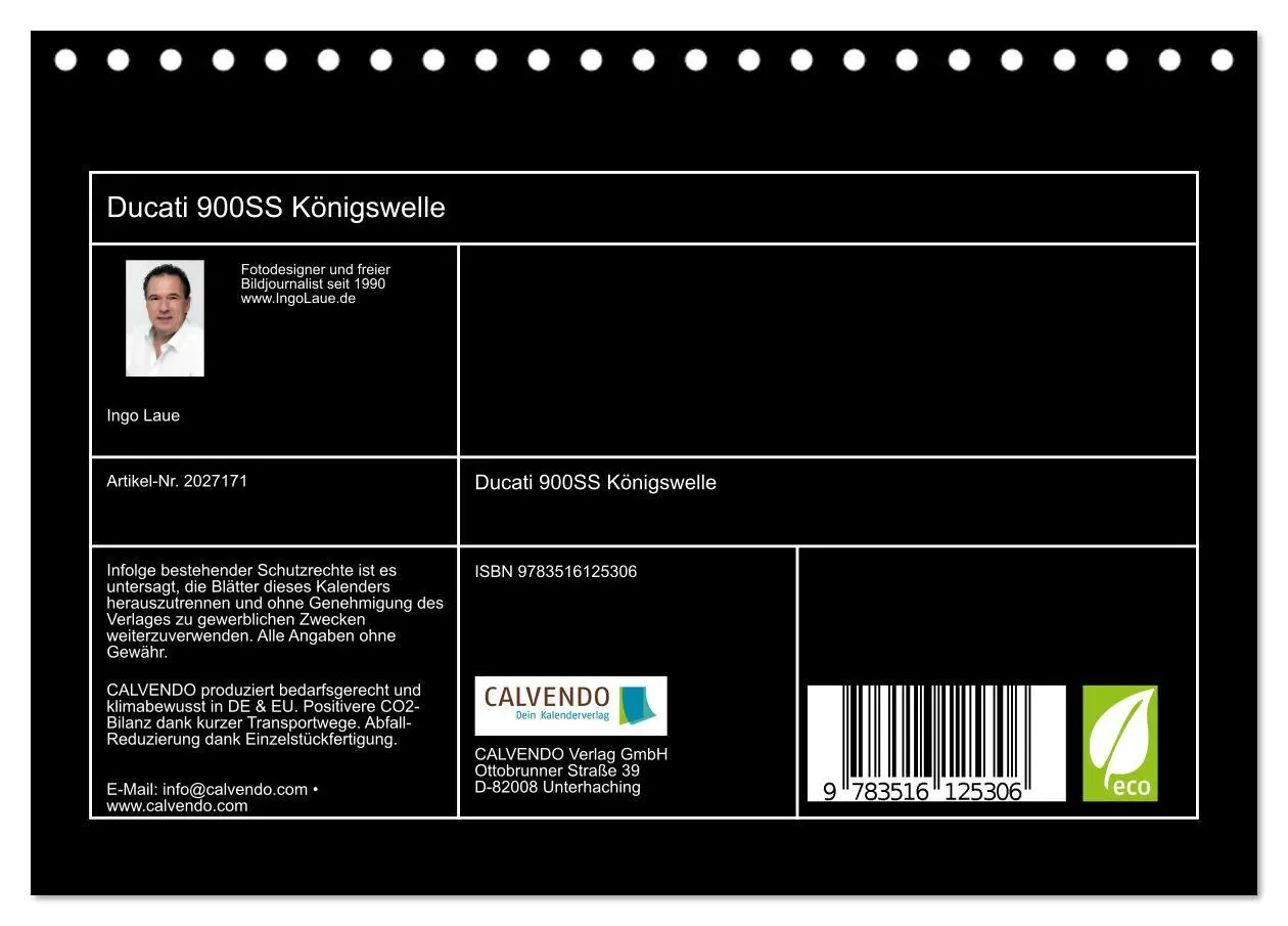 Bild: 9783516125306 | Ducati 900SS Königswelle (Tischkalender 2026 DIN A5 quer), CALVENDO...