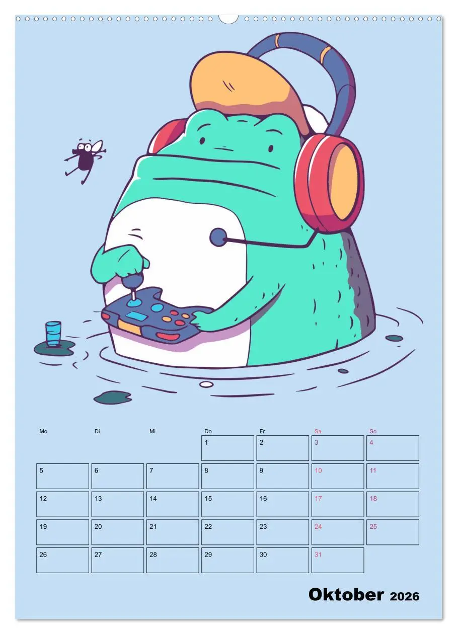 Bild: 9783516295306 | Lustige Gamer Tiere (Wandkalender 2026 DIN A2 hoch), CALVENDO...
