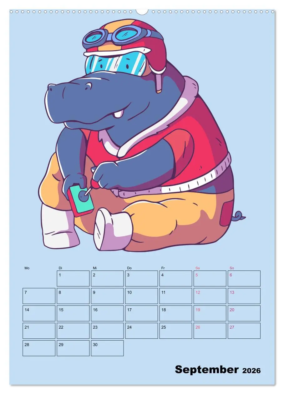 Bild: 9783516295306 | Lustige Gamer Tiere (Wandkalender 2026 DIN A2 hoch), CALVENDO...