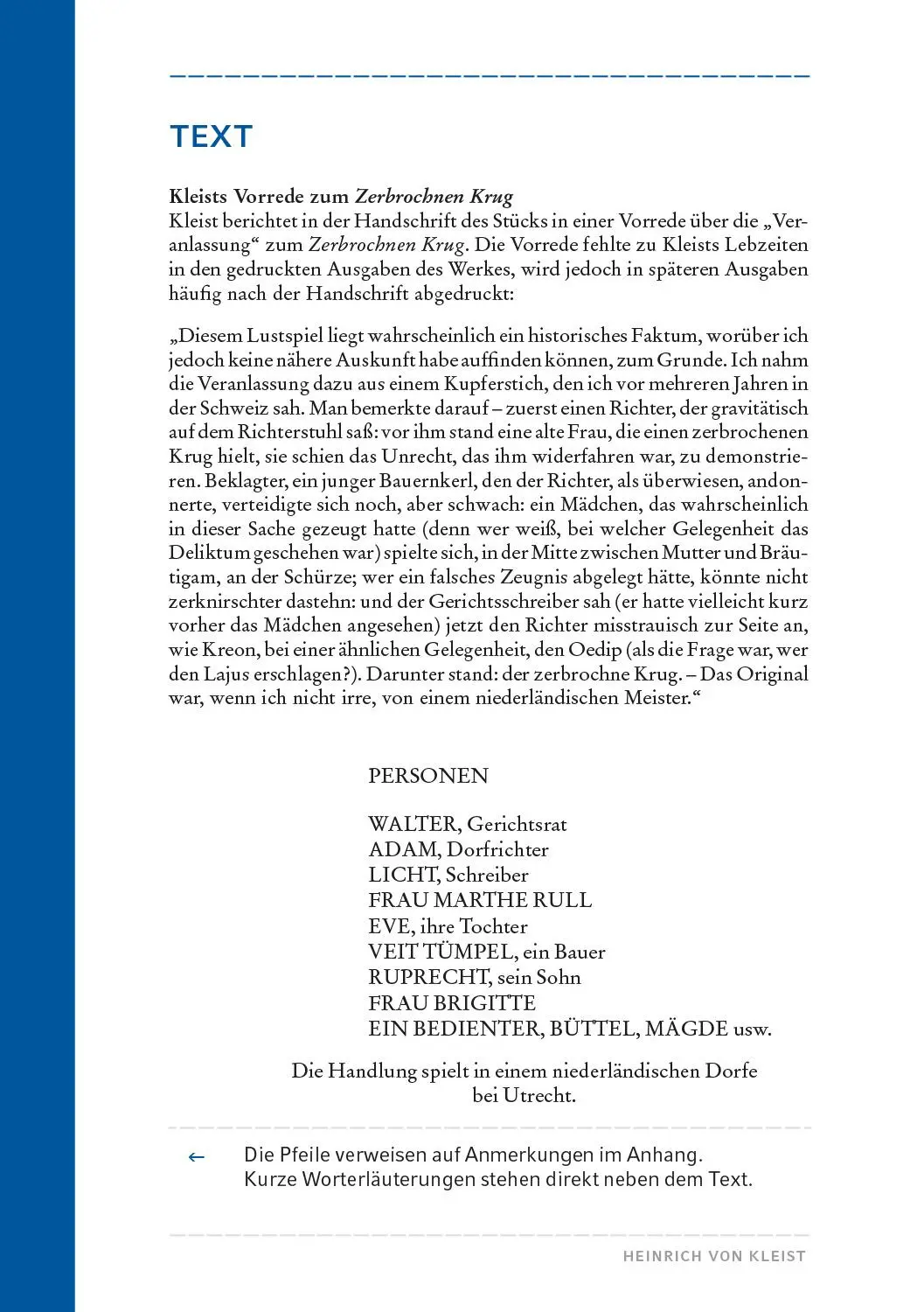 Bild: 9783872915306 | Der zerbrochne Krug | Text und Materialien | Heinrich von Kleist