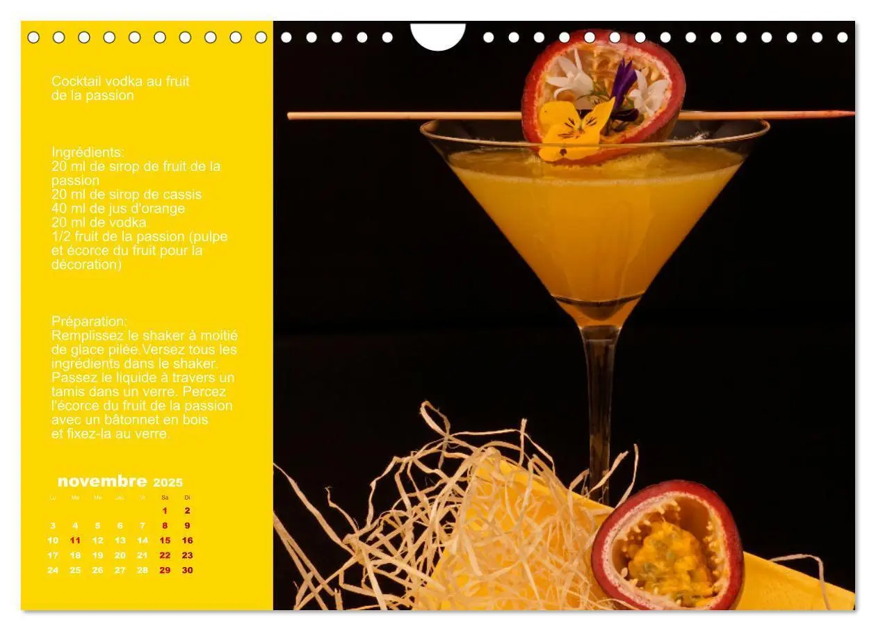 Bild: 9781325935406 | Cocktails de vodka Fascination (Calendrier mural 2025 DIN A4...