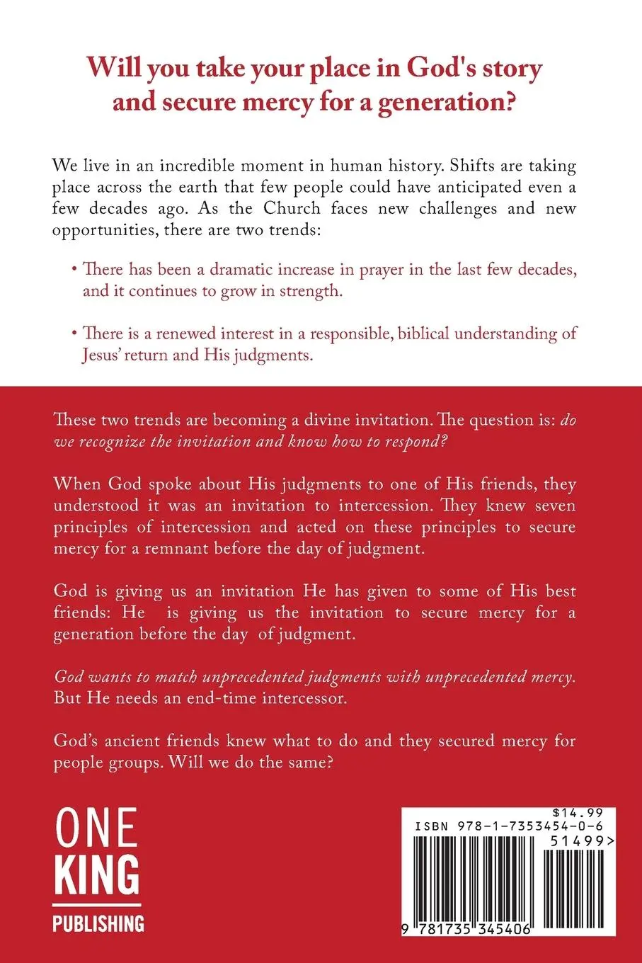 Rückseite: 9781735345406 | Mercy Before Judgment | The Invitation to Intercession | Whitefield
