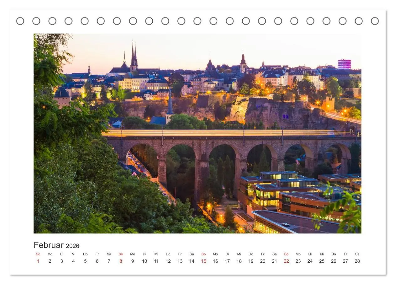 Bild: 9783516045406 | LUXEMBURG Stadt der Kontraste (Tischkalender 2026 DIN A5 quer),...