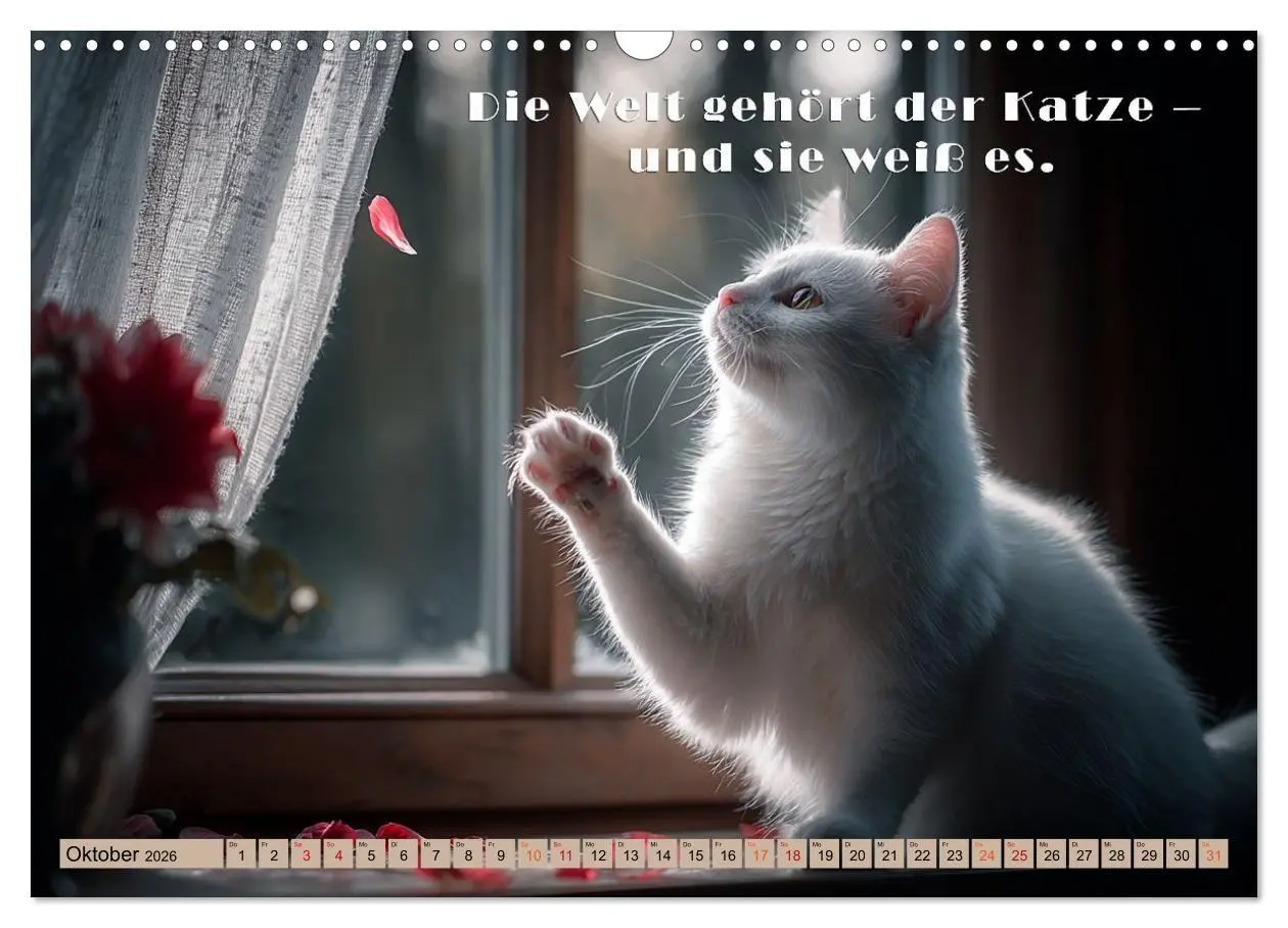 Bild: 9783516665406 | Miau-velous Pfotenpoesie (Wandkalender 2026 DIN A3 quer), CALVENDO...
