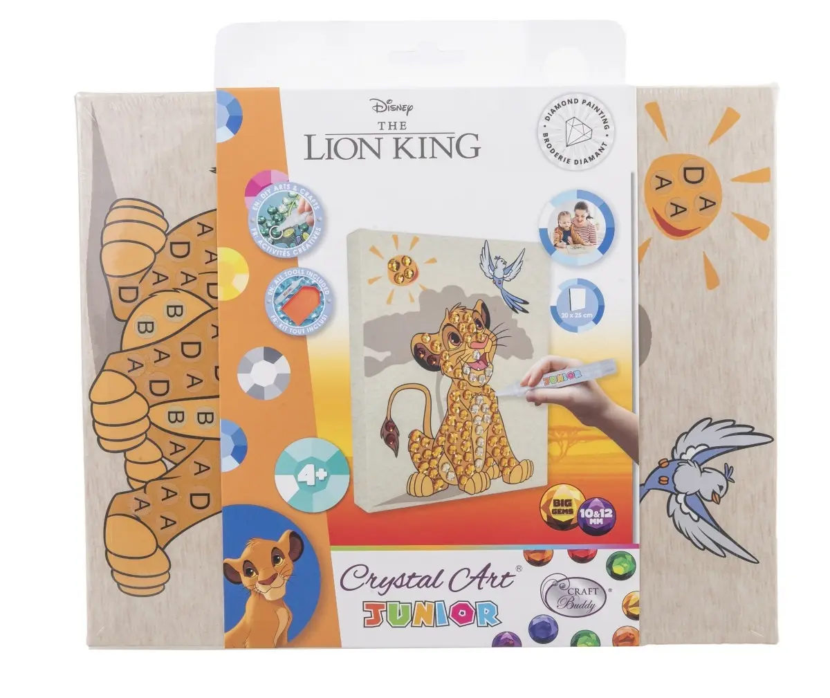 Cover: 5056588615506 | Craft Buddy CAJK-31DNY005 - Crystal Art Junior, Disney Simba,...