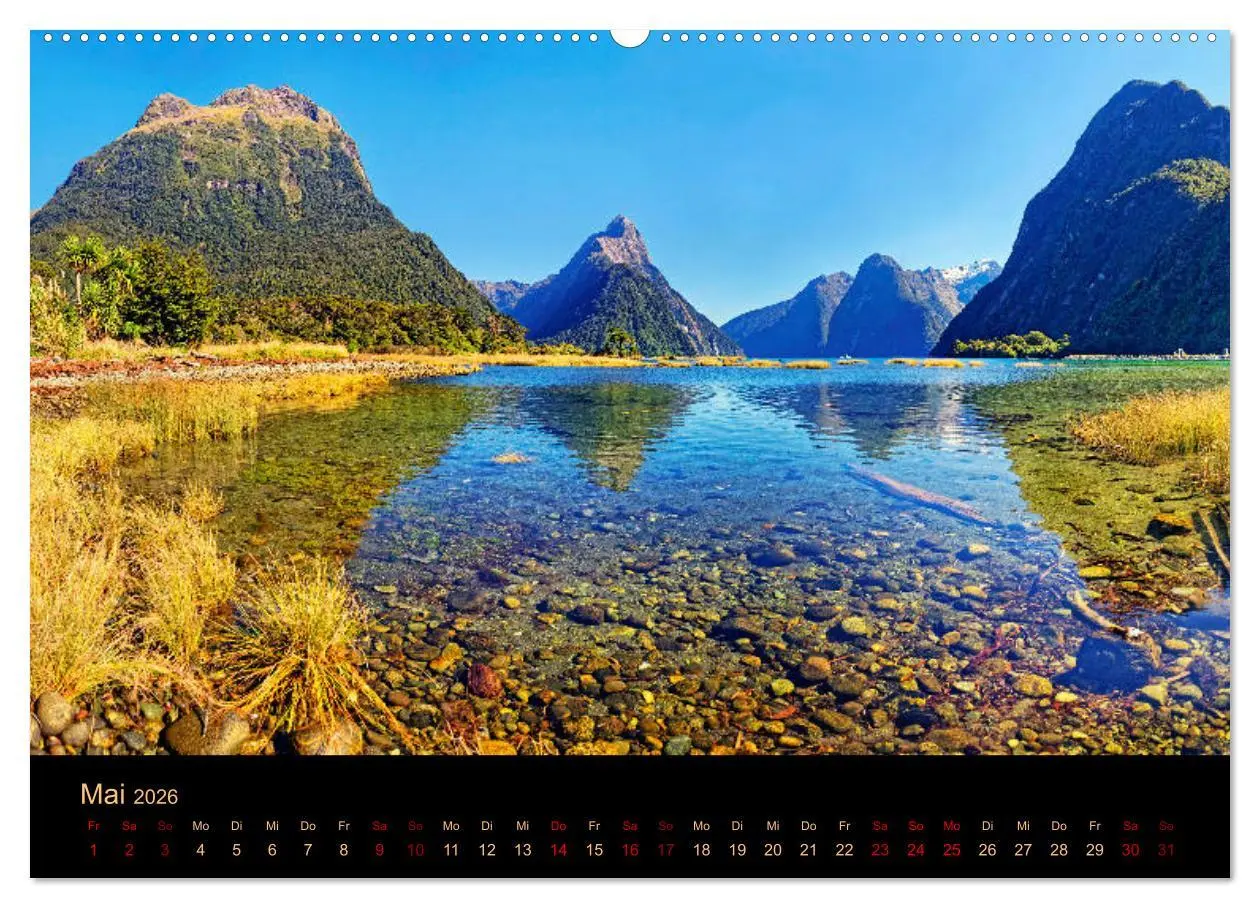 Bild: 9783457255506 | Südseetraum Neuseeland (Wandkalender 2026 DIN A2 quer), CALVENDO...