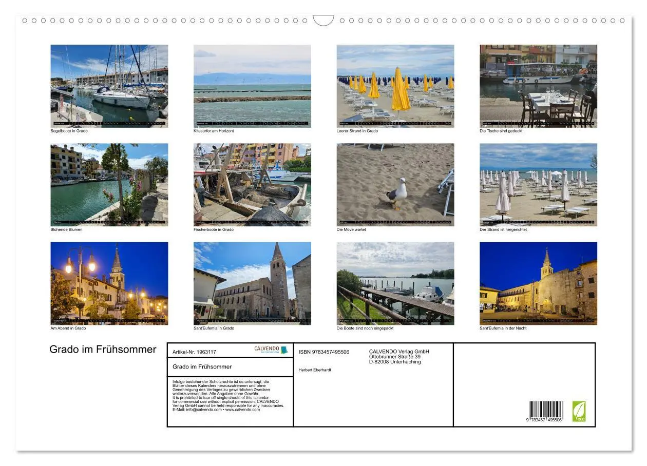 Bild: 9783457495506 | Grado im Frühsommer (Wandkalender 2026 DIN A2 quer), CALVENDO...