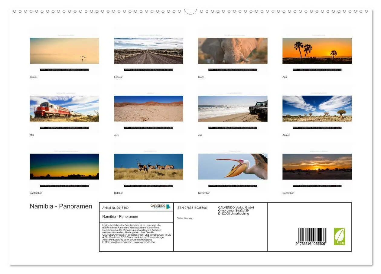 Bild: 9783516035506 | Namibia - Panoramen (hochwertiger Premium Wandkalender 2026 DIN A2...