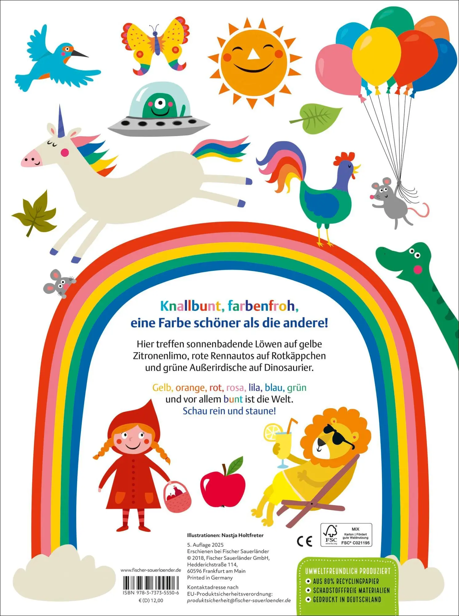 Rückseite: 9783737355506 | Blaubeerblau und Hummelgelb - Mein knallig buntes Farbenbuch | Buch