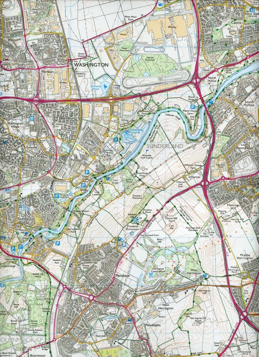 Bild: 9780319245606 | Durham and Sunderland | Ordnance Survey | (Land-)Karte | Englisch