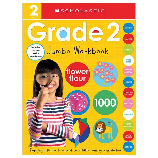 Cover: 9781338715606 | Second Grade Jumbo Workbook: Scholastic Early Learners (Jumbo...