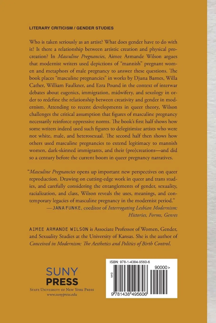 Rückseite: 9781438495606 | Masculine Pregnancies | Aimee Armande Wilson | Taschenbuch | Englisch