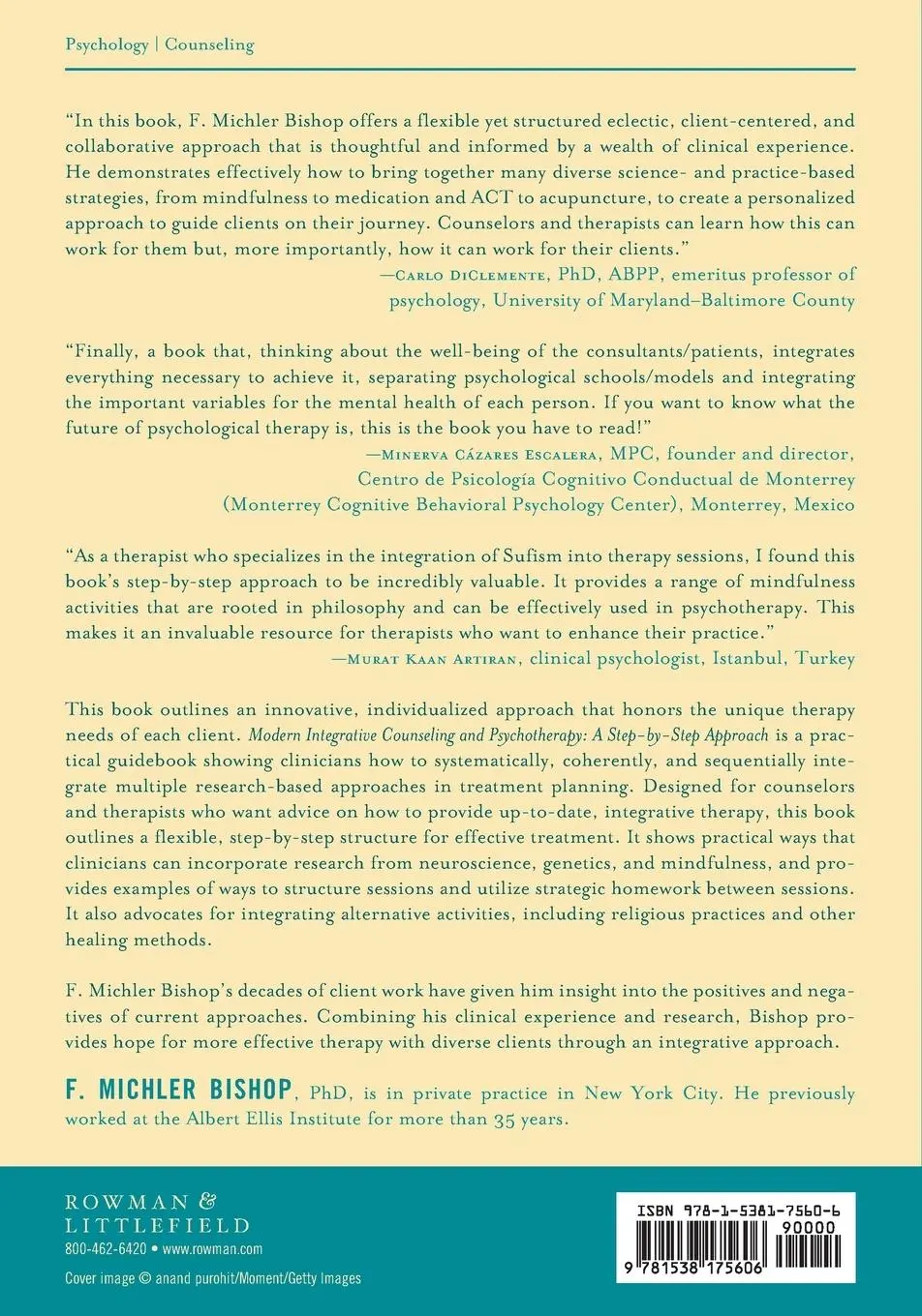 Rückseite: 9781538175606 | Modern Integrative Counseling and Psychotherapy | F. Michler Bishop