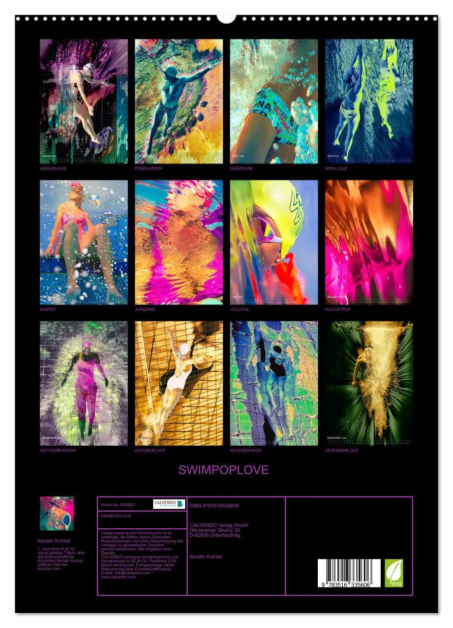 Bild: 9783516335606 | SWIMPOPLOVE (hochwertiger Premium Wandkalender 2026 DIN A2 hoch),...