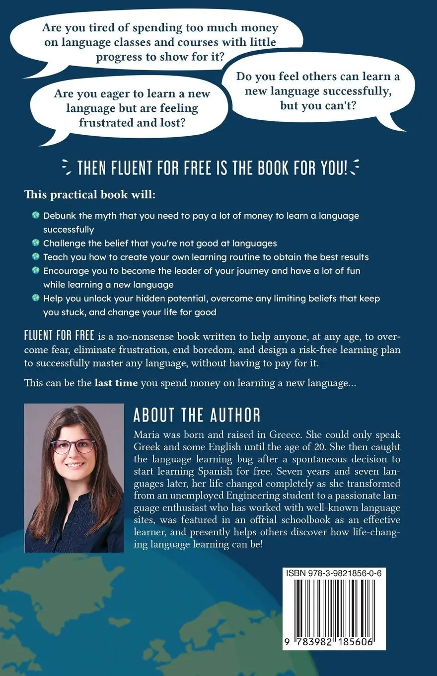 Rückseite: 9783982185606 | Fluent For Free | Maria Spantidi | Taschenbuch | Englisch | 2020