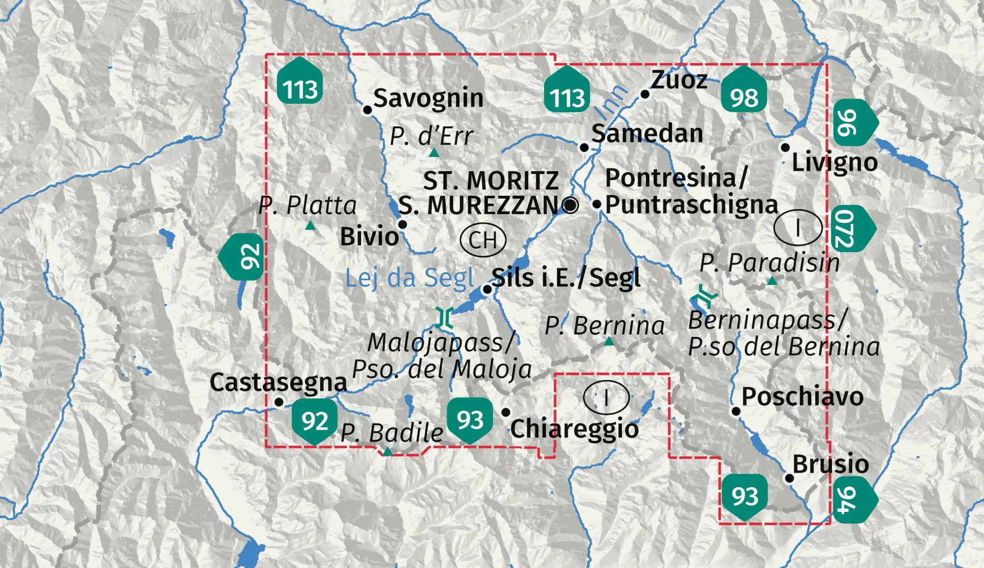 Bild: 9783991545606 | KOMPASS Wanderkarte 99 Oberengadin / Alta Engadina 1:40.000 | Gefalzt