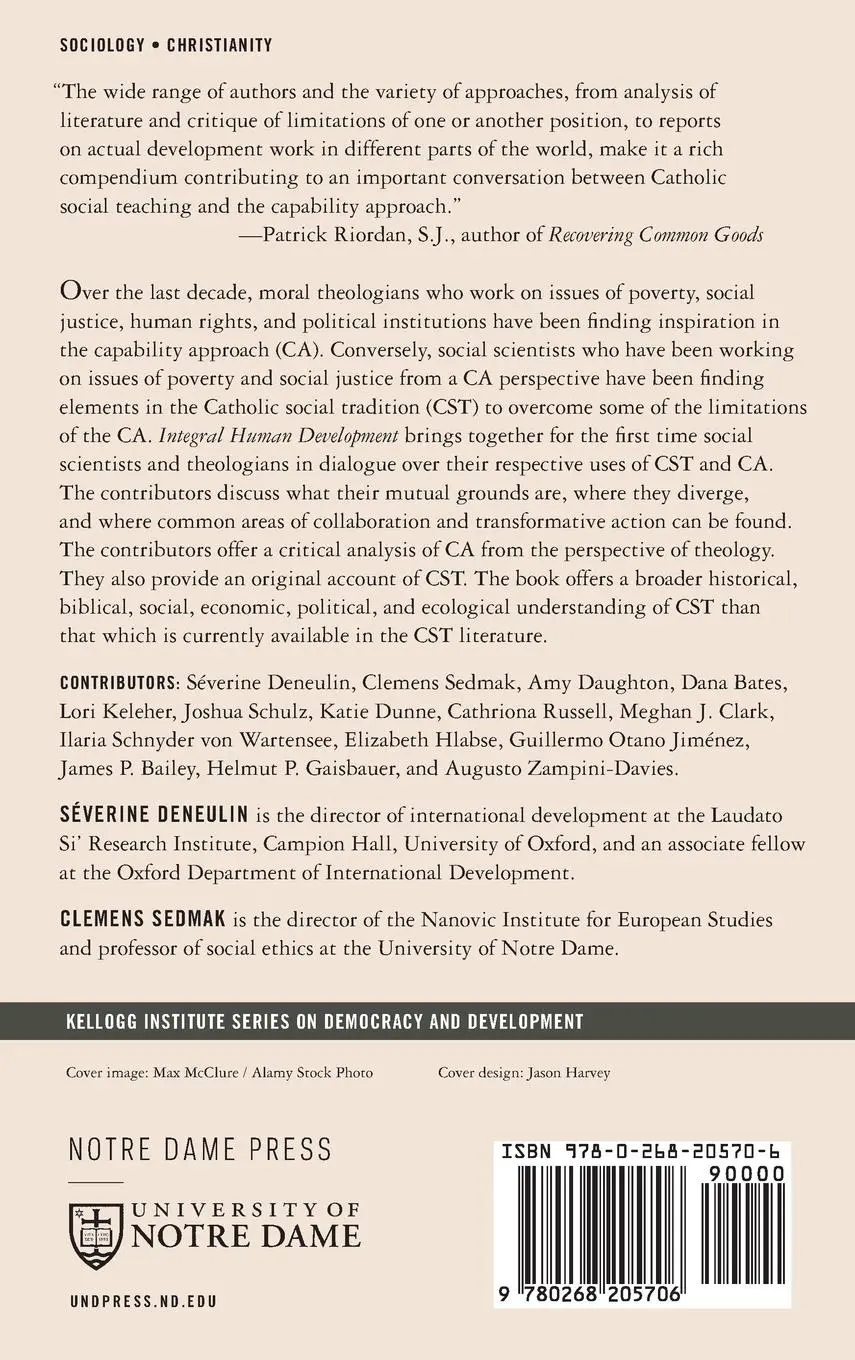 Rückseite: 9780268205706 | Integral Human Development | Séverine Deneulin (u. a.) | Buch | 2023