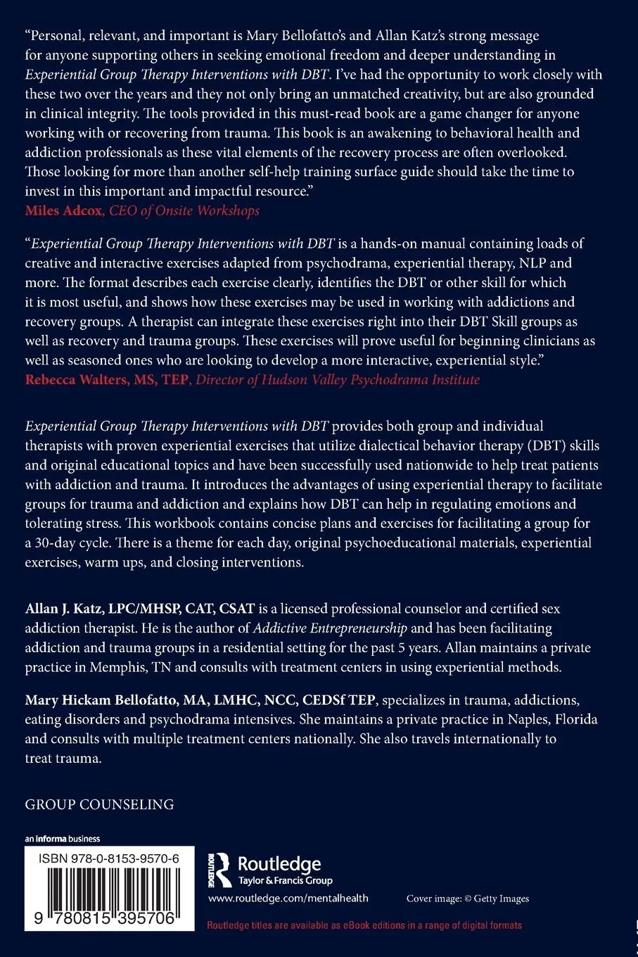 Rückseite: 9780815395706 | Experiential Group Therapy Interventions with DBT | Katz (u. a.)