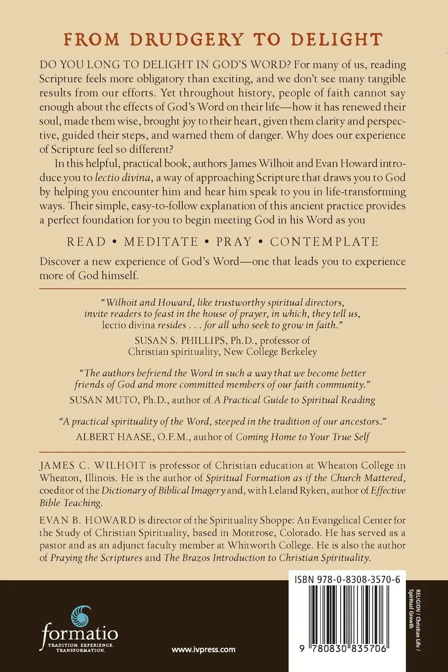 Rückseite: 9780830835706 | Discovering Lectio Divina | Bringing Scripture into Ordinary Life